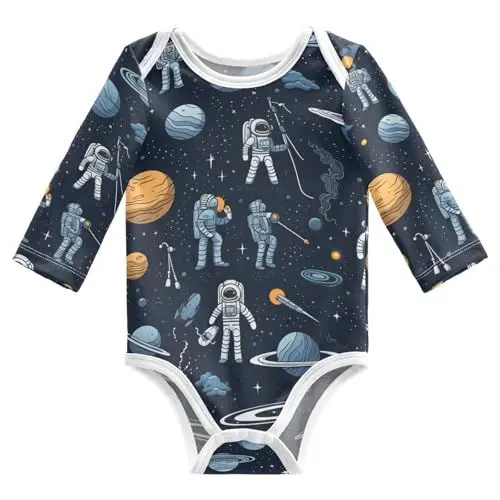 Produktbild: KAAVIYO Weltraum, Dunkles Universum Baby Body Lange Ärmel Baumwoll Bodysuit für Neutrale Neugeborene 3-24 Monate