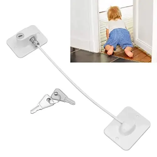 Produktbild: Kabelbeschränkungsschloss, Kabelbeschränkungsschloss, Schlüssel Zum Entriegeln von Fenstern, Kabelschloss, Kindersicherung, Begrenzungsschloss für Kühlschränke, Türen, Schlösser