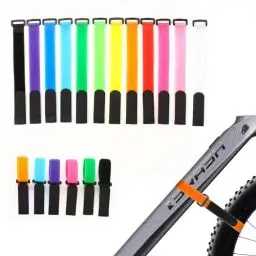 Produktbild: Kabelbinder Klett, 12 Stück Kabelbinder Klettverschluss 70cm X 2cm Wiederverwendbare Kabel Klettband Verstellbare Mehrzweck Gurte zum Befestigen für Kabel Fahrrad und Yogamatten