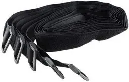 Produktbild: Kabelbinder Klettband 50cm extra lang 2cm breit mit Öse Sicheres Verstauen von Kabel Leitungen 5er Pack Schwarz