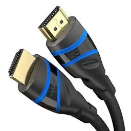Produktbild: KabelDirekt – 10K & 8K HDMI Kabel, HDMI 2.1b – 3 m, erhältlich in 0,5-5 m – Zertifiziert, in Deutschland entwickelt (Ultra High Speed HDMI 2.1 Kabel für PC, PS5, Xbox, Monitor und TV – schwarz-blau)