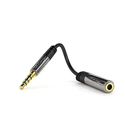 Produktbild: KabelDirekt – 3,5mm Klinkenkabel, Headset-Adapter (1x 3.5mm Stecker > 1x Buchse, 4-polig, Kopfhörer/Mikrofon)