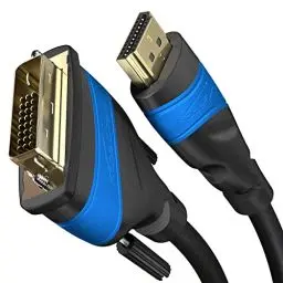 Produktbild: KabelDirekt – HDMI DVI Adapter Kabel mit A.I.S. Schirmung gegen Störsignale – 1 m (bi-direktionales DVI-D 24+1/HDMI Monitor Kabel, HDMI-Gerät an DVI-Monitor anschließen oder umgekehrt, Full HD/1080p)