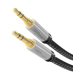 Produktbild: KabelDirekt – Aux Kabel & Klinkenkabel 3,5 mm, bruchfestes Metallgehäuse – 0,5 m (Kopfhörerkabel, Audio Kabel, Klinke auf Klinke, für iPhone/Handy, iPad/Tablet, Kopfhörer, MP3-Player, Auto, Nylon)