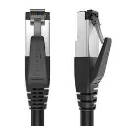 Produktbild: KabelDirekt – Cat 8 Netzwerkkabel, 40 Gigabit, flexibel & bruchfest konstruiert – 5m (LAN Kabel/Ethernet Kabel/Patchkabel, für maximale Glasfaser-Geschwindigkeit und für PC-Gaming/PS5/Xbox)