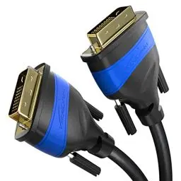 Produktbild: KabelDirekt – Dual Link DVI Kabel – mit Ferritkern für störungsfreie Signalübertragung – 7,5 m (digitales DVI-D/24+1 Monitor Kabel, DVI auf DVI, bis zu 2560×1600 bei 60 Hz oder Full HD/1080p)