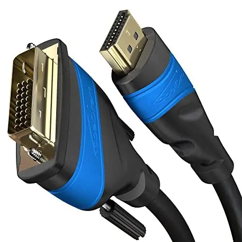 Produktbild: KabelDirekt – HDMI DVI Adapter Kabel mit A.I.S. Schirmung gegen Störsignale – 3m (bi-direktionales DVI-D 24+1/HDMI Monitor Kabel, HDMI-Gerät an DVI-Monitor anschließen oder umgekehrt, Full HD/1080p)