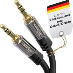 Produktbild: KabelDirekt – Klinkenkabel Aux Kabel & Audio 3.5 mm Kabel – 0,5 m Klinkenkabel – Erhältlich in 0,3 m bis 10 m – Geeignet für (Kopfhörer – Handy – PC & Laptop Audio – Auto – HiFi – Stereo)
