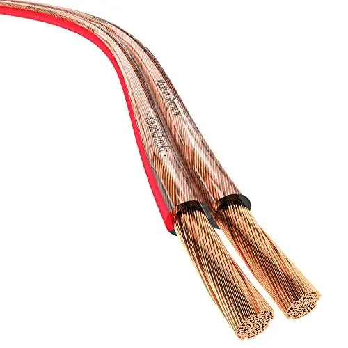 Produktbild: KabelDirekt Lautsprecherkabel Made in Germany aus reinem Kupfer 10m (2x2,5mm² HiFi Audio Boxenkabel für Lautsprecher & Surround Systeme, reines Kupfer, mit Polaritätskennzeichnung) 1307