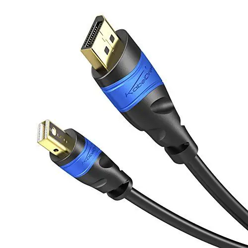 Produktbild: KabelDirekt – Mini Displayport auf Displayport Kabel – 1m (4K 60Hz, Version 1.2 für PC & MAC) – TOP Series