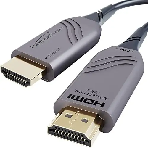 Produktbild: KabelDirekt – Optisches 8K HDMI 2.1 Kabel, HDMI Glasfaserkabel – 20 m – von HDMI zertifiziert mit 0% Signalverlust für höchste Qualität (8K@60Hz, Ultra High Speed/48G, flexibler Lichtwellenleiter)