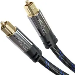 Produktbild: TOSLINK-Kabel Nylon-Braiding, optisches Audiokabel – 0,6 m – Glasfaserkabel für Soundbar (TOSLINK auf TOSLINK, digitales S/PDIF-Kabel, Stereoanlage/Verstärker, Heimkino, Xbox One/PS4)