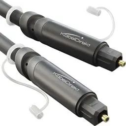 Produktbild: KabelDirekt – TOSLINK-Kabel, optisches Audiokabel – 3 m – Glasfaserkabel für Soundbar mit Schutzkappe (TOSLINK auf TOSLINK, digitales S/PDIF-Kabel, Stereoanlage/Verstärker, Heimkino, Xbox One/PS4)
