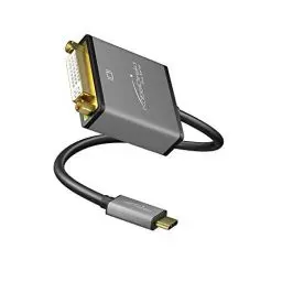 Produktbild: KabelDirekt – USB C auf DVI Adapter – 0,15m (Auflösungen bis zu 4K/30Hz, USB C 3.1 und Thunderbolt 3, geeignet für MacBook Pro 2016/2017, MacBook 12“, Chromebook Pixel uvm.)