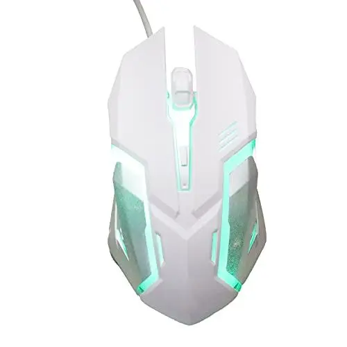 Produktbild: Kabelgebundene Maus, X7 Kabelgebundene Optische Maus 1600DPI 7-Farben Automatisches Atemlicht USB-Port Gaming Leuchtende Mäuse Computerzubehör für PC Computer Laptop(Weiß)