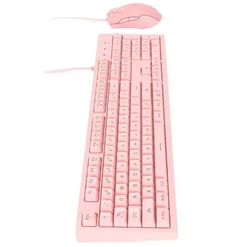 Produktbild: Kabelgebundene Tastatur Maus, Tastatur und Maus Combo, Combo Ergonomisches Wasserdichtes Design RGB 6 DPI Einstellbares Computerzubehör