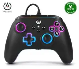 Produktbild: Kabelgebundener PowerA-Advantage-Controller für Xbox Series X|S mit Lumectra - Schwarz, Gamepad, kabelgebundener Videospiel-Controller, Gaming-Controller, Xbox One, offiziell lizenziert
