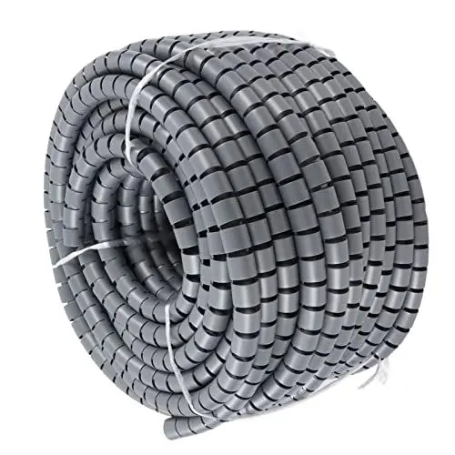Produktbild: Kabelkanal Spiralschlauch Kabelschlauch Schwarz, Durchmesser 6mm Kabelschutzschlauch, Weich Schneidbar Leerrohre für Elektroleitung, Kabelmanagement für TV Computer Heimkino