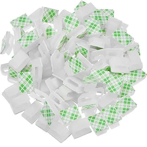 Produktbild: Kabelklemme, Kabelschellen 100 Stück Klebstoff Kabelclips Kabelklemmen Kabelmanagement Kabelhalter für Auto, Büro und Zuhause,Weiß