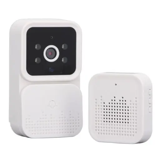 Produktbild: Intelligente Video-Türklingelkamera, Kabellos, mit Klingelton, 1080P HD, Kabellos mit Kamera, 2,4 G WLAN, 2-Wege-Audio, Nachtsicht, Cloud-Speicher