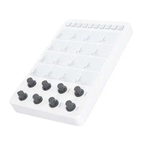 Produktbild: Kabelloser MIDI-Controller, 16 RGB-Drum-Pads, 8 um 360° Drehbare Knöpfe, USB-Beat-Maker-Maschine mit Aftertouch und Force-Sensing, Studio-Rhythmusproduktion, für, für FL Studio