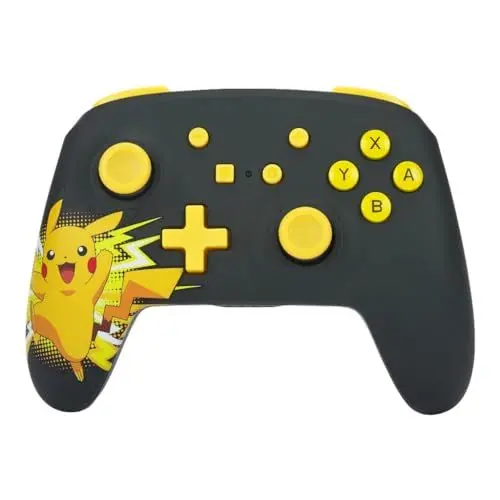 Produktbild: Kabelloser PowerA-Controller für Nintendo Switch - Ekstatisches Pikachu, Nintendo Switch OLED-Modell, Nintendo Switch Lite, Gamepad, Spiele-Controller, Bluetooth-Controller, Offiziell Lizenziert