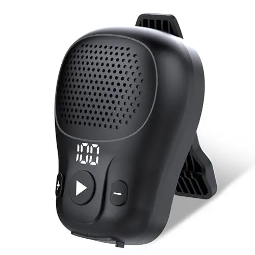 Produktbild: Kabelloser Tragbarer Lautsprecher, Mini Bluetooth 5.4 Speaker, IP56 Wasserdicht Clip-On-Boombox mit Mikrofon für Freisprechfunktion, 18h Kraftvoller Sound Musikbox per Viaggi/Sport/Arbeiten Schwarz