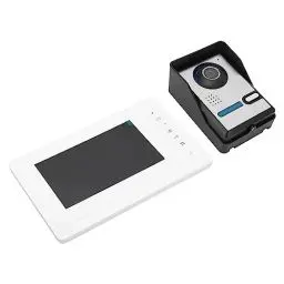 Produktbild: Bonbela Video-Türsprechanlage, Kabellose Türklingel, Gegensprechanlage, Monitor, Smart-Home-Set, HD, 7 Zoll TFT-LCD-Bildschirm, AC100–240 V (EU-Stecker)