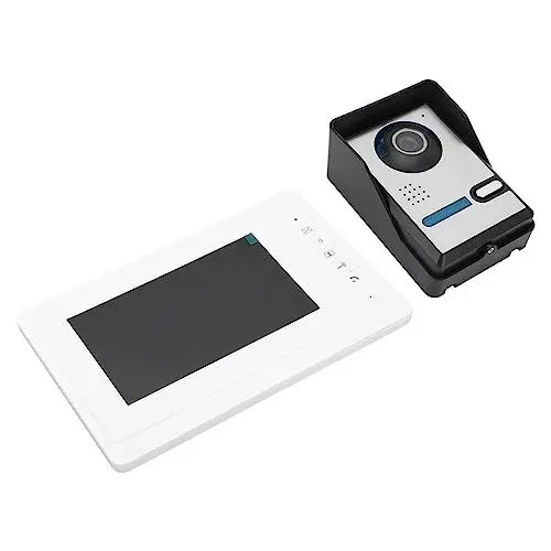Produktbild: Bonbela Video-Türsprechanlage, Kabellose Türklingel, Gegensprechanlage, Monitor, Smart-Home-Set, HD, 7 Zoll TFT-LCD-Bildschirm, AC100–240 V (EU-Stecker)