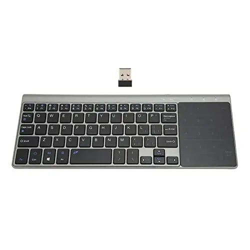 Produktbild: Kabelloses Tastatur-Touchpad mit Touchpad, 2,4 G Kabellose QWERTY-Tastatur mit Trackpad, Tragbare Ultradünne, Ergonomische Schreibmaschine, für Computer-Laptop-Tablet