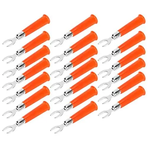 Produktbild: Kabelschuhe, Flachstecker, 6 Mm Flachstecker mit 20 Stück für Industrielle Elektronische Geräte (Rot)