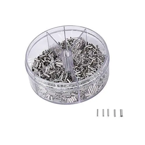 Produktbild: Kabelschuhe, praktisches Elektroset, gute elektrische Leitfähigkeit Silber für die Elektroindustrie 1900Stk. 0,5-2,5 mm² Elektrogeräte