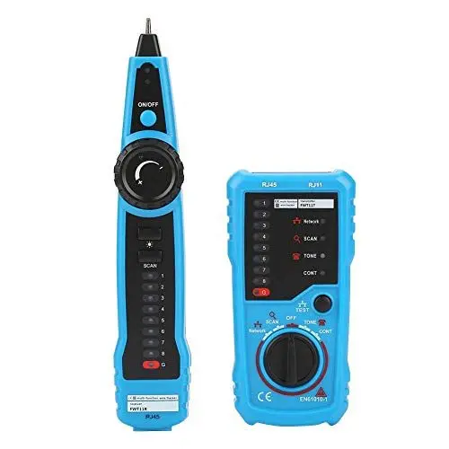 Produktbild: Qinlorgo Kabelsuchgerät, Leitungsfinder FWT11 Multifunktions-RJ11-RJ45-Telefonkabel-Tracker Ethernet-LAN-Netzwerkkabel-Detektor