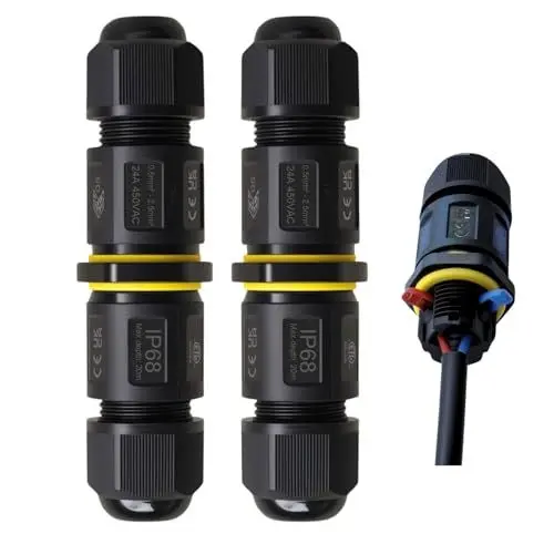 Produktbild: Kabelverbinder & Abzweigdose Wasserdicht IP68, 3-Polig kabelverbindung für Kabeldurchmesser Ø4-11 mm, Kabel verbinder für Verbinden Sie Kabel im Haus, im Freien, im Wasser oder erdkabel, für A24