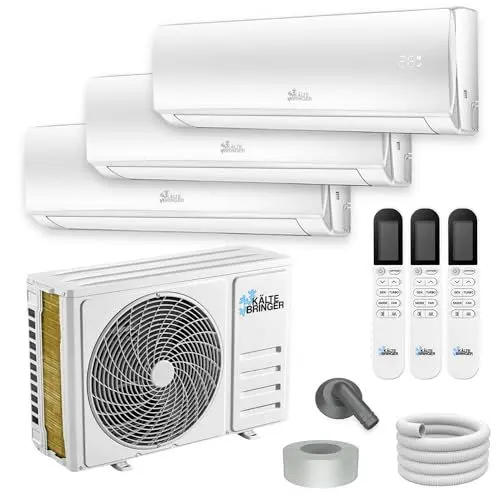 Produktbild: Kältebringer Multisplit Klimaanlage 3 Innengeräte - 27000 BTU - 7,9 kW - Inverter Klimagerät mit Heizfunktion, WiFi und App - sehr leise & energiesparend