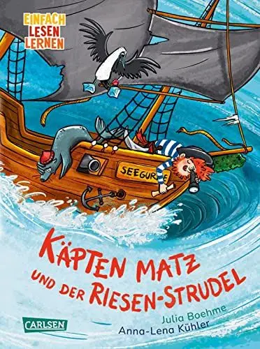 Produktbild: Käpten Matz und der Riesen-Strudel: Einfach Lesen Lernen | Piratenstarkes Erstlese-Abenteuer mit vielen Bildern und Comic-Sprechblasen für Kinder ab 6 Jahren