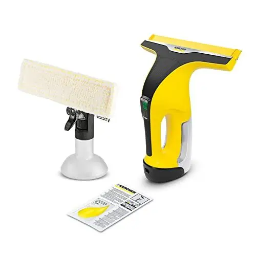 Produktbild: Kärcher Akku-Fenstersauger WV 6 Plus (Extra lange Akkulaufzeit: 100 min, wechselbare Absaugdüse, Sprühflasche mit Mikrofaserbezug, Fensterreiniger-Konzentrat 20 ml, ohne Sonderzubehör)