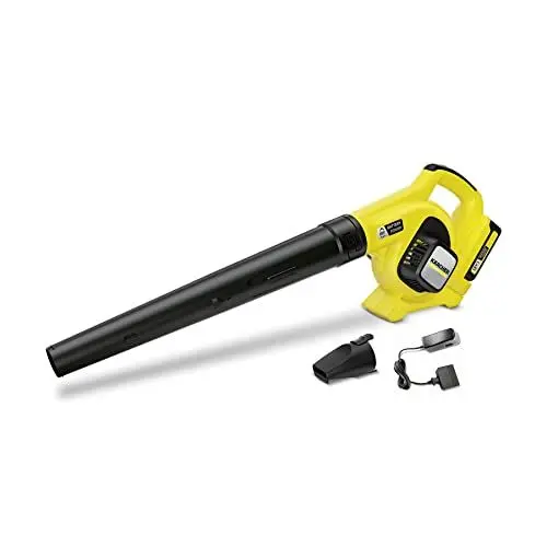 Produktbild: Kärcher Akku-Laubbläser LBL 2 Battery Set (Akku: 18 V / 2,5 Ah, Luftgeschwindigkeit: 210 km/h, Blasrohr, Flachdüse inkl. Kratzkante)