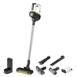 Produktbild: Kärcher Akku-Staubsauger VC 7 Signature Line, 2 Saugstufen, Laufzeit: bis zu 60 min., Gewicht: 2,6 kg, inkl. 25,2 V Akku, Wandhalterung mit Ladefunktion, Boden- und Fugendüse, weiß