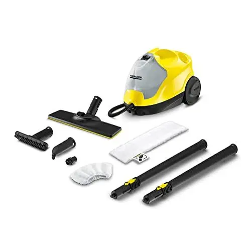 Produktbild: Kärcher Dampfreiniger SC 4 EasyFix, Dampfdruck: 3,5 bar, Aufheizzeit: 4 min., Leistung: 2.000 W, Flächenleistung: 100 m², 2-Tank-System: 0,5 l + 0,8 l, mit Bodenreinigungsset , Düsen und Bezüge