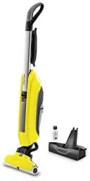 Produktbild: Kärcher Hartbodenreiniger FC 5 – elektrischer Bodenreiniger für 60 qm – müheloses Reinigen in einem Arbeitsgang inkl. Universalwalzenpaar und 30 ml Reinigungsmittel RM 536, 1 Stück (1er Pack), Gelb