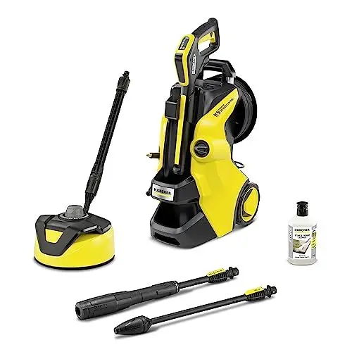 Produktbild: Kärcher Hochdruckreiniger K 5 Premium Power Control Home, Druck: 145 bar, Durchflussmenge: 500 l/h, Reinigungsfläche: 40 m²/h, Spritzpistole, Rotabuse, Hochdruckdüse, Home Kit, Schwarz, Gelb