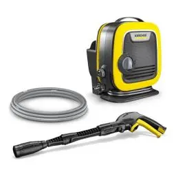 Produktbild: Kärcher Hochdruckreiniger K Mini, leicht und kompakt, Druck: max. 110 bar, Durchfluss: 360 l/h, Fläche: 20 m²/h, Gewicht: 3,93 kg, Hochdruckpistole, Dreckfräser, Strahlrohr, Wasserfilter,Schwarz, Gelb