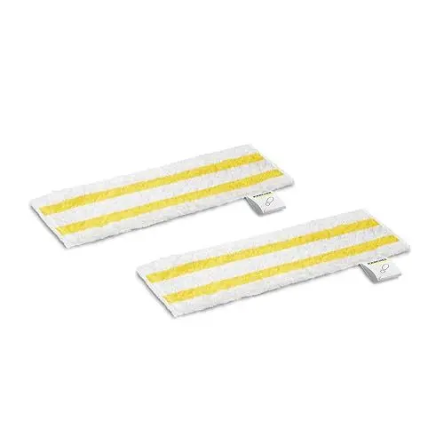 Produktbild: Kärcher Universal Bodentuchset EasyFix, 2 saugstarke Bodentücher aus hochwertiger Feinstfaser, einfaches Fixieren Dank Klettsystem. Original-Zubehör für die Bodendüse EasyFix Dampfreiniger