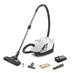 Produktbild: Kärcher Staubsauger mit Wasserfilter DS 6, besonders für Allergiker geeignet, HEPA 12-Filter, automatische Kabelaufwicklung und Zubehöraufbewahrung, weiß, Weiss