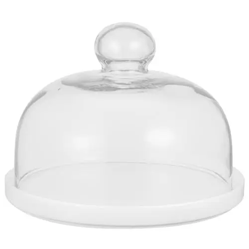 Produktbild: Käseglocke Keramik Kuchen Platte Kuchen Tablett mit Dome Cloche Dome Kuchen Platte Server Kuchen Display Abdeckung Kuchen Pan Abdeckung Platte Deckel für Kuchen Tortenglocke