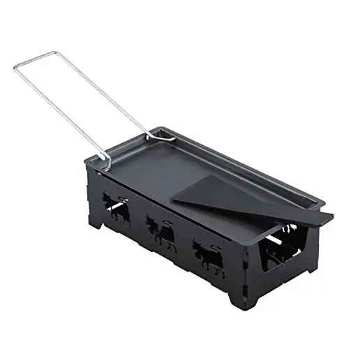 Produktbild: Käse-Raclette, Antihaftbeschichteter Raclette-Grill, Rotaster, Backblech, Herd-Set, Tragbare Raclette-Käse-Schmelzpfanne mit Spatel für das Grillgerät in der Küche zu Hause