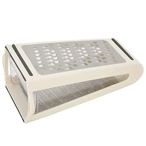 Produktbild: Käsereibe, Doppelseitig, Küche, Drahtrasierer, Abnehmbarer Behälter, ABS-PS-Material, 22 X 13,5 X 8,5 Cm, Lebensmittelreibe für die Küche