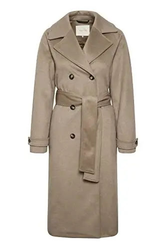 Produktbild: KAFFE Damen Trenchcoat mit Gürtel Lang Übergangsmantel Double Breasted Coat Damen Trenchcoat mit Gürtel Lang Übergangsmantel Double Breasted Coat Amphora 40