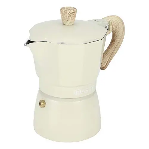 Produktbild: Kaffee Kanne, Herdplatten Espressokocher 150/300ml, Achteckige Kaffeekanne mit rutschfestem Griff Wasserkocher für Espressotassen für Cappuccino Latte für Office Camping Picknick (schwaches(150ml)